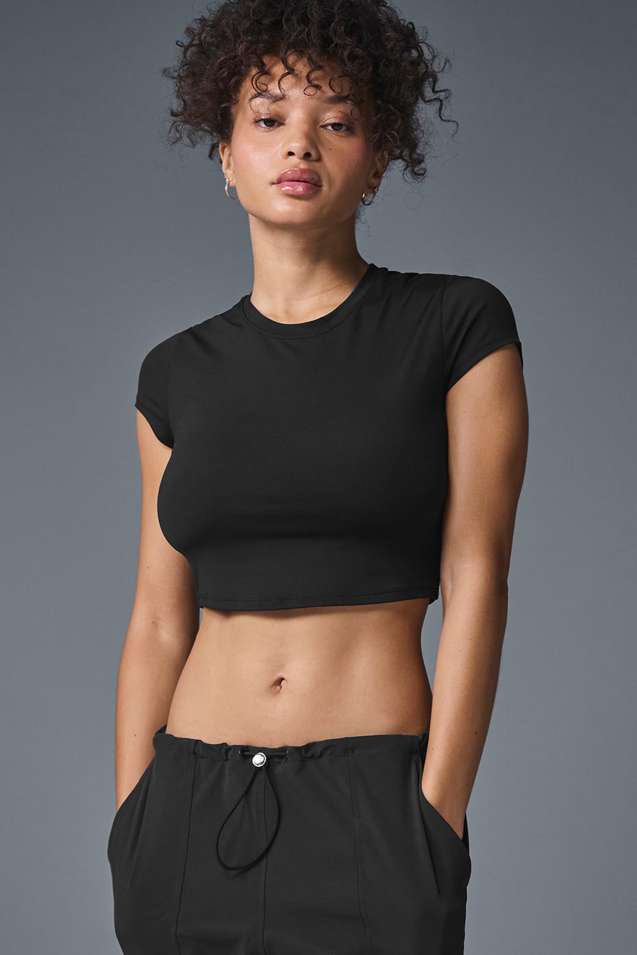 T-shirt à manches courtes Alosoft Crop Finesse