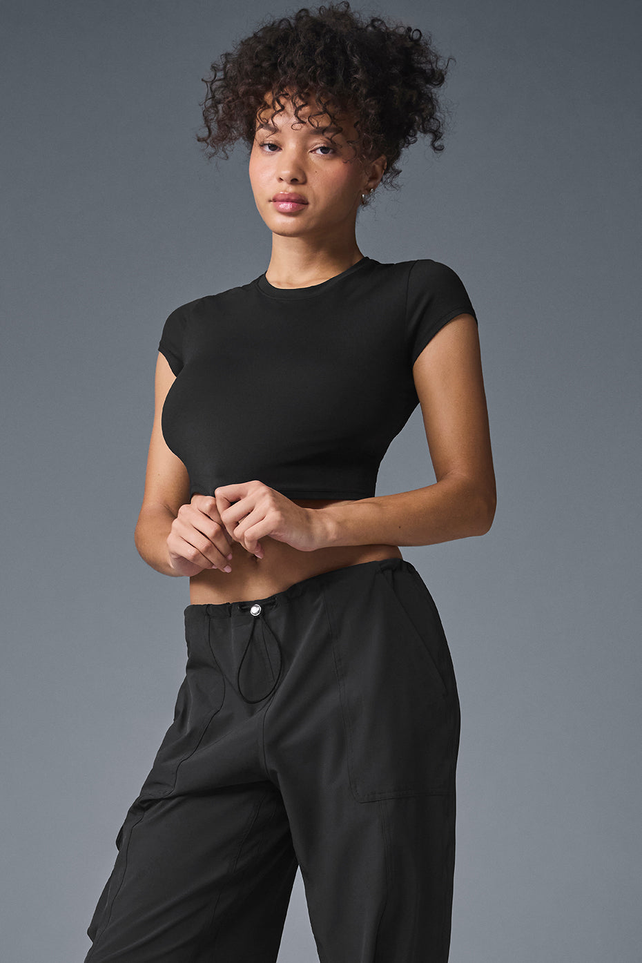 T-shirt à manches courtes Alosoft Crop Finesse