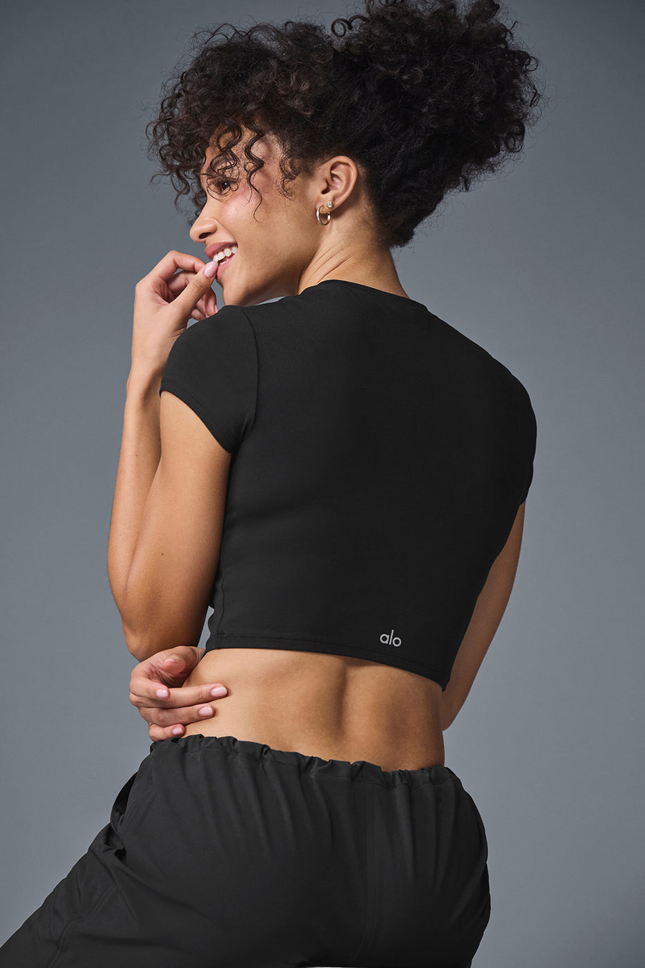 T-shirt à manches courtes Alosoft Crop Finesse