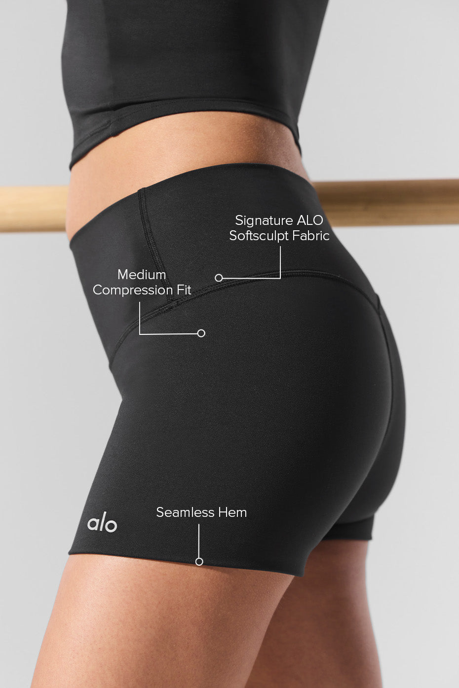Short de précision taille haute ALO Softsculpt 3"