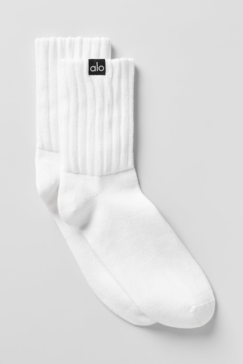 Chaussettes froissées mi-mollet unisexe