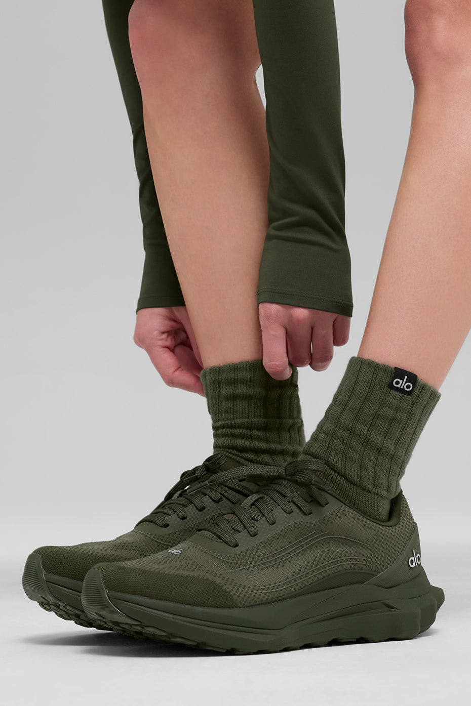 Chaussettes froissées mi-mollet unisexe