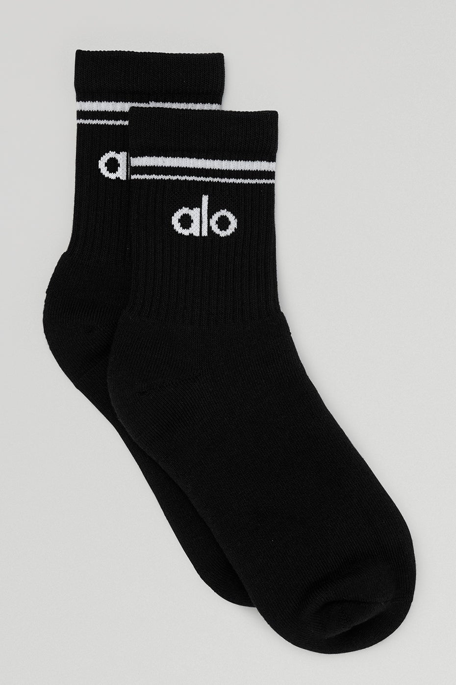 Chaussette rétro mi-mollet  - Unisexe - Noir/Blanc