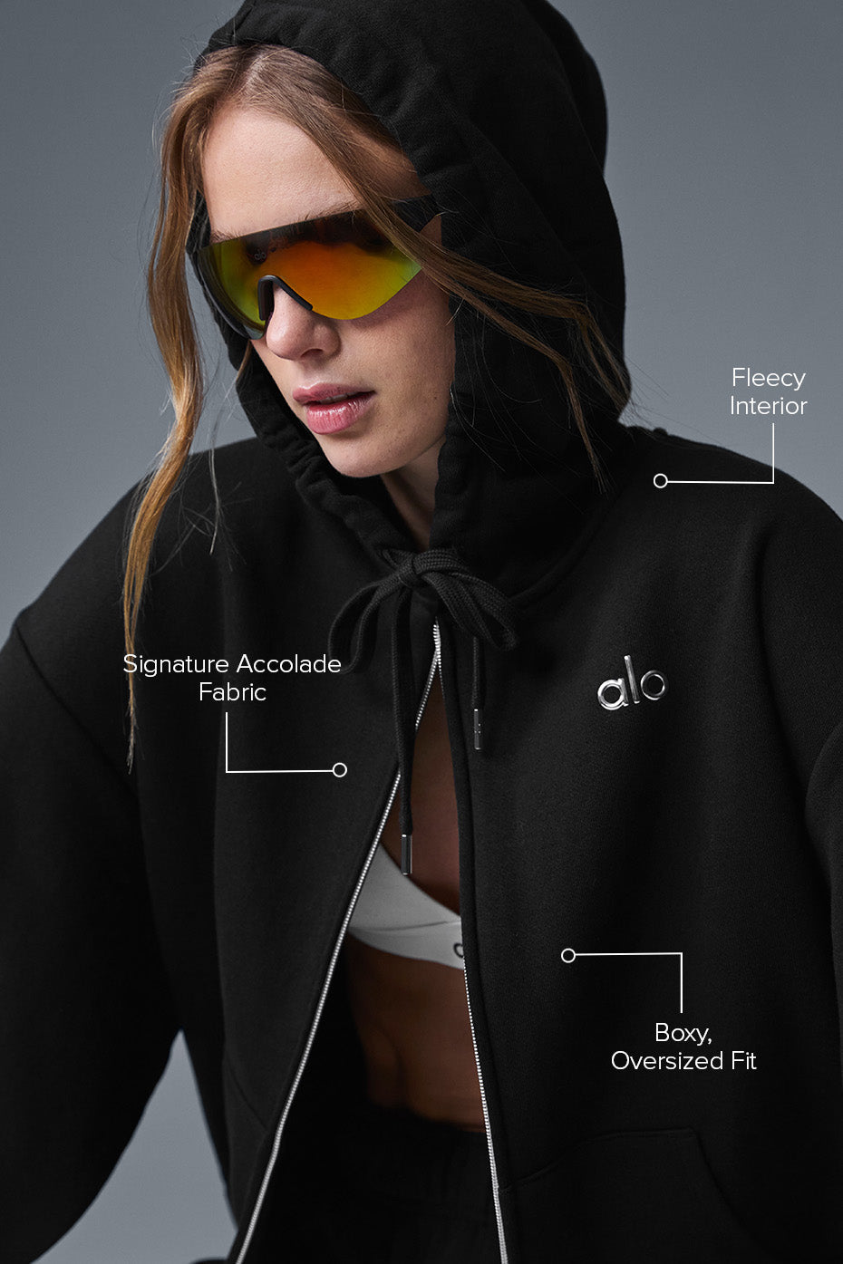 veste à capuche entièrement zippé Accolade
