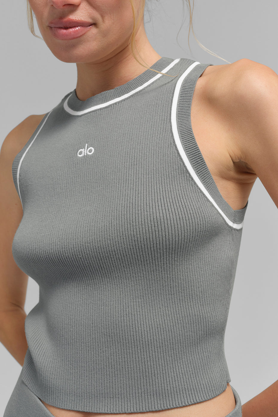 Débardeur côtelé en tricot Highline Cropped Tank