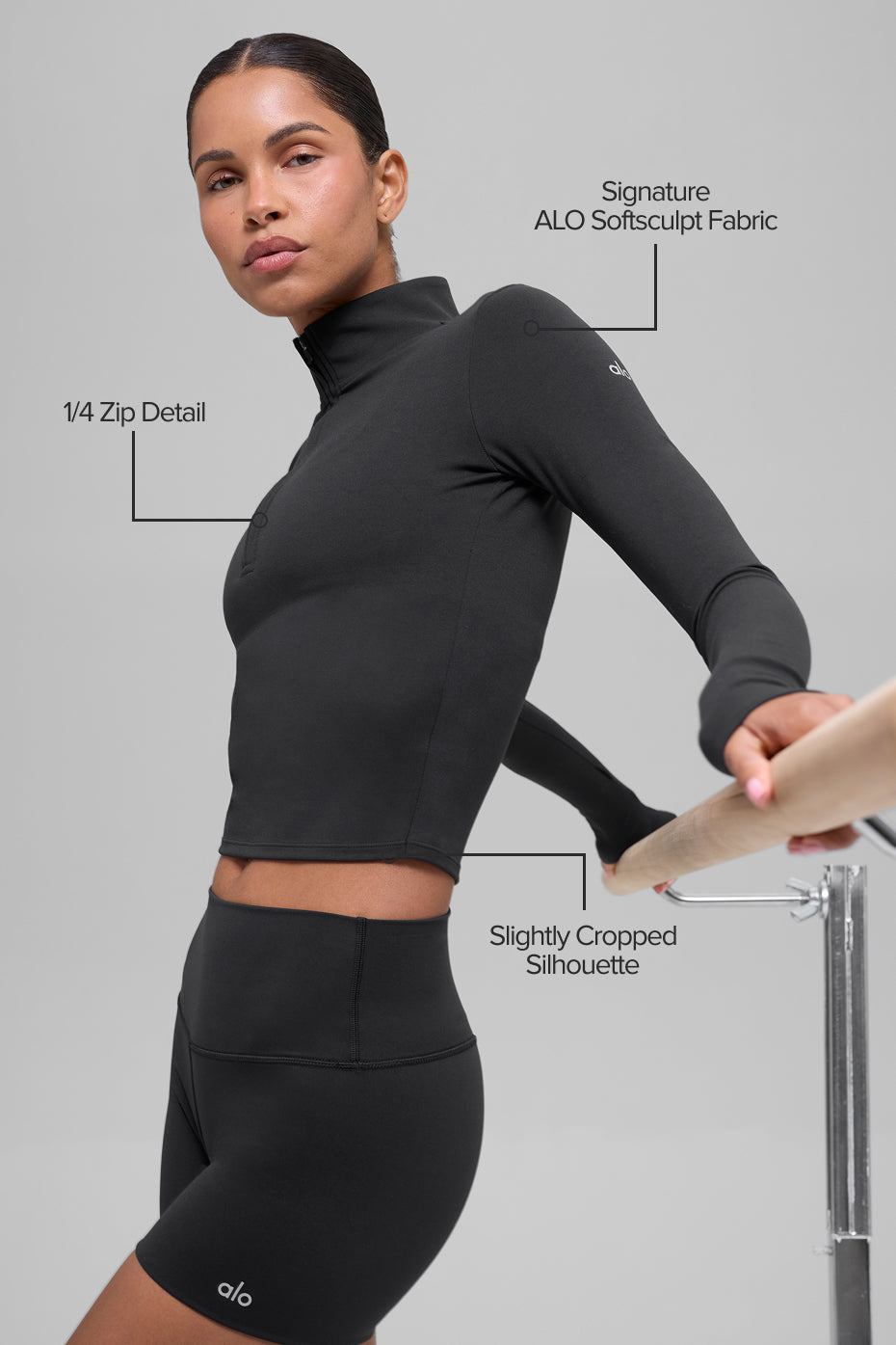 PULL à manches longues ALO Softsculpt Precision 1/4 Zip