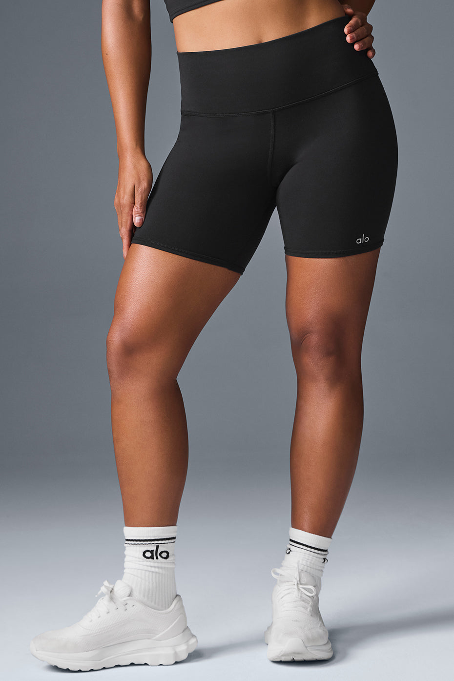 Short cycliste taille haute aérographe 5"