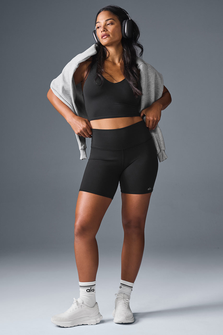 Short cycliste taille haute aérographe 5"
