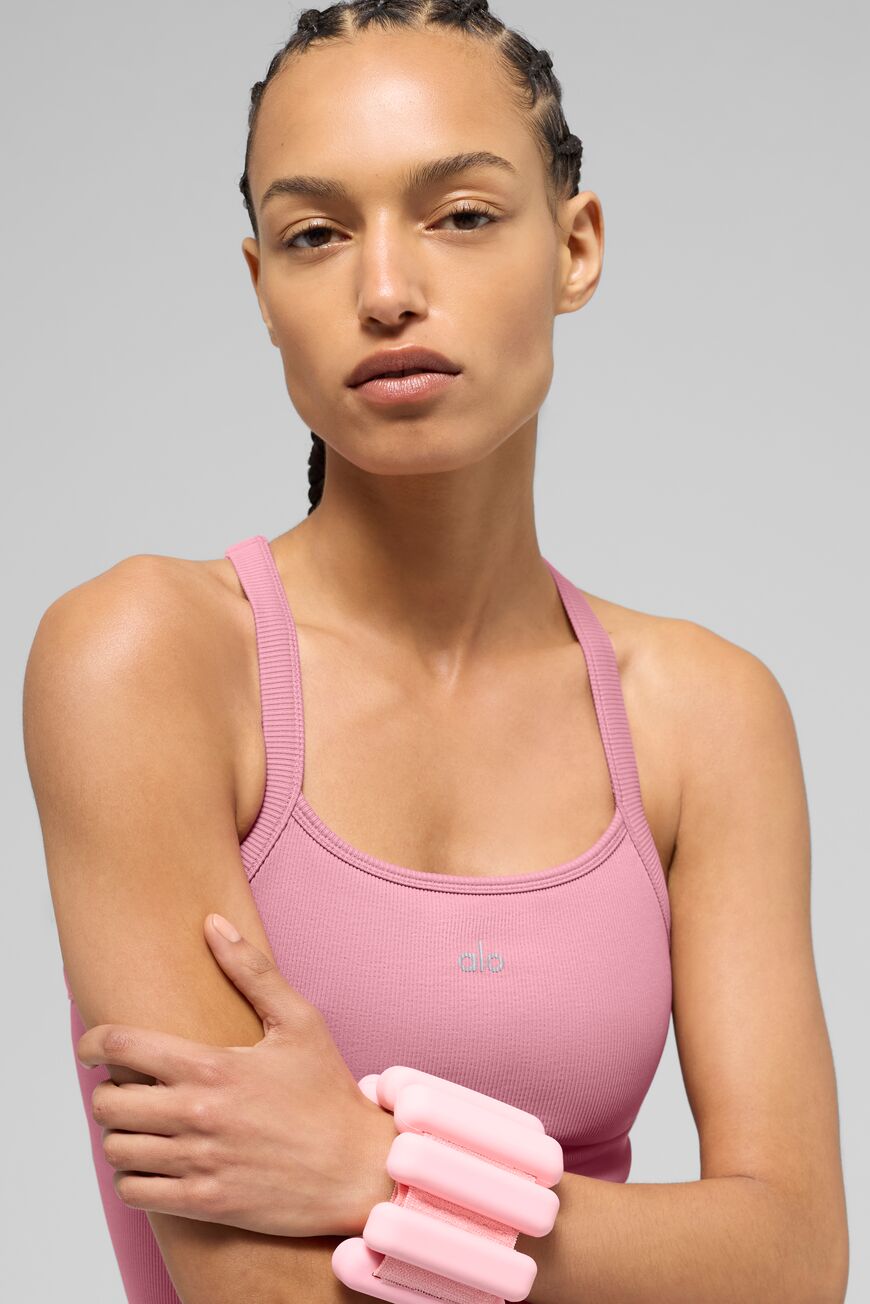 Débardeur soutien-gorge côtelé sans coutures